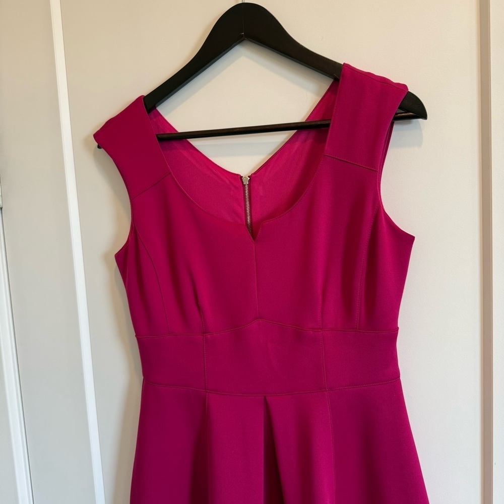 Magenta Pink Sweetheart Neckline Mini Dress Size 10 - Picture 3 of 11